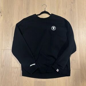 AAPE Black Crewneck Sweater for Men